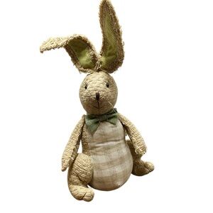 Plush Bunny Rabbit Easter By Ashland Bendable Ears Tan Tabletop Decor 18” New